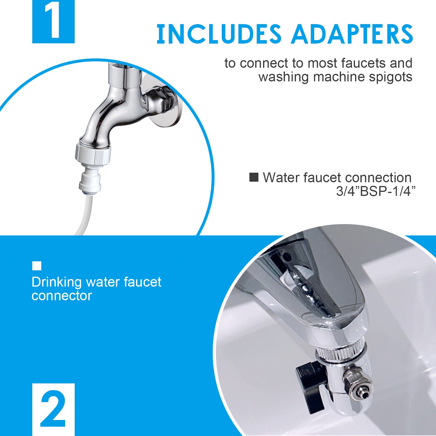 FRIZZLIFE Aquarium Reverse Osmosis System Compact RO Water Filter System, 3-Stage Tropical Fish, Discus, Marine, Compatible with 190L, 280L or 380L GPD Membrane (190L)