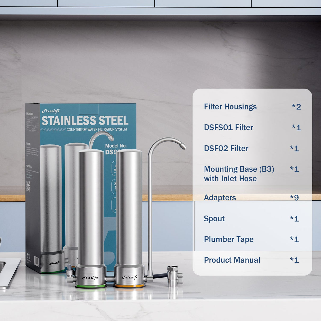 Frizzlife DS99-S Countertop Water Filtration System