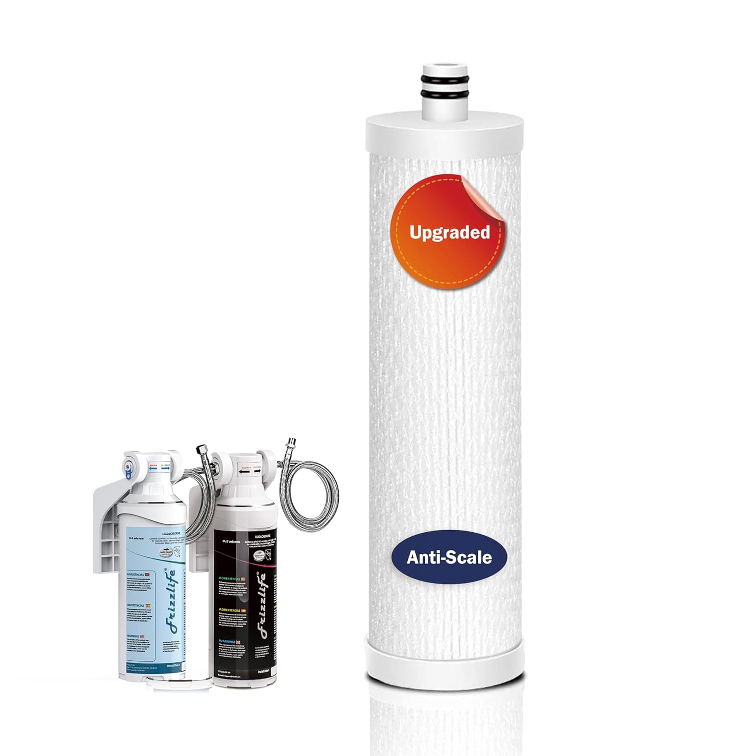 Frizzlife FZ-3 Replacement Water Filter Cartridge For MK99 and MP99 - Upgraded With Scale Inhibition