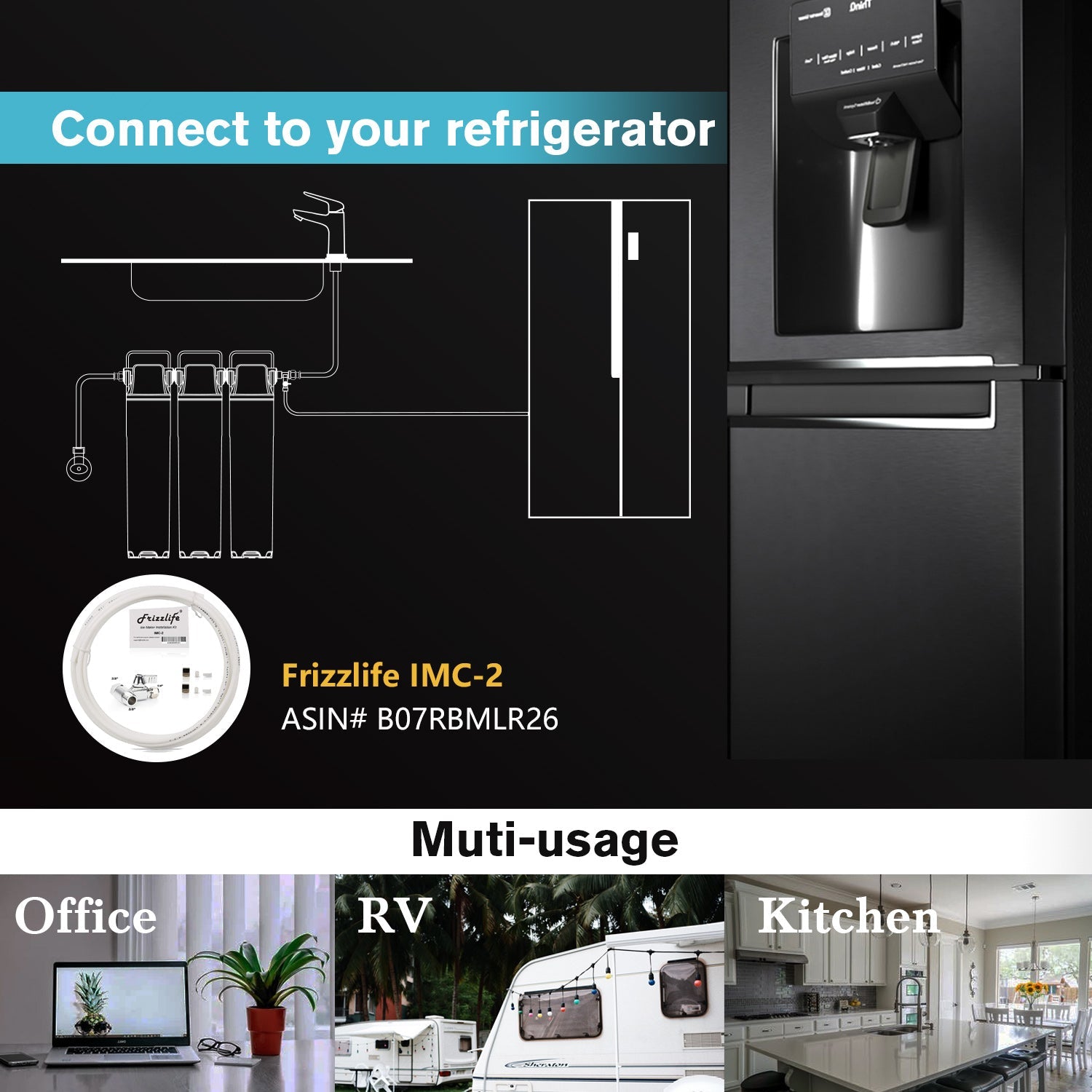 Frizzlife TW15 Under Sink Water Filter System, NSF/ANSI 53&42 Certified Elements, Reduce 99.99% Lead, Chlorine, Chloramine, Fluoride, Bad Taste & Odor