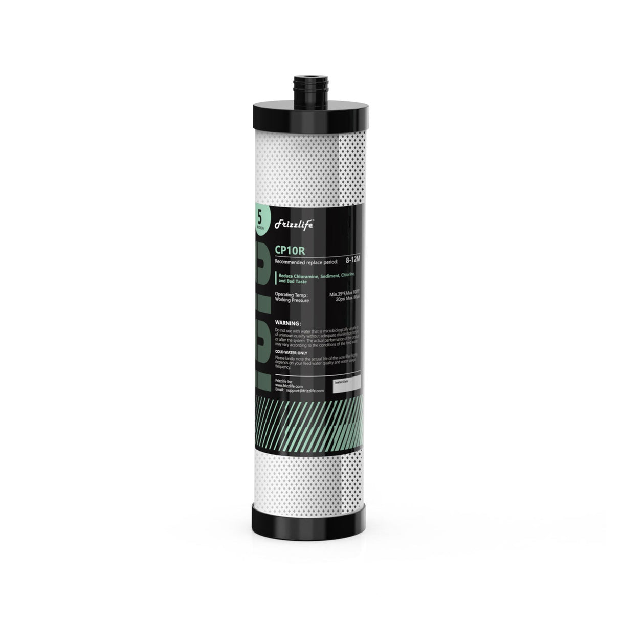 Frizzlife CP10R (2nd Stage) Replacement Filter Cartridge For TW10 Under Sink Water Filter