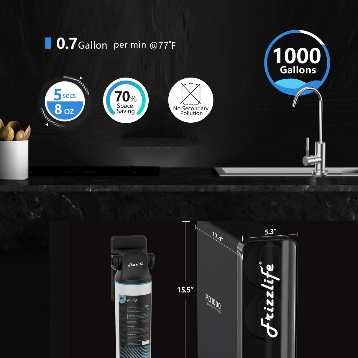 PD1000-TAM4 RO System with an Extra TWO-Year Filter Combo
