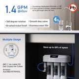 Frizzlife Under Sink Water Filter System with Brushed Nickel Faucet SP99-NEW