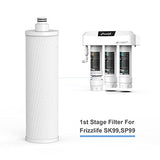 FRIZZLIFE UPDATED M3001 Replacement Filter Cartridge (S) for SK99 & SP99 Under Sink Filter System