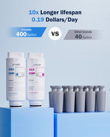Frizzlife MD40 Alkaline Instant Electric Water Filter Jug with 2 Filters | 6-Month Filters (1514 Litres), 4.2L Countertop Water Filter System, NSF/ANSI 53/42/372, Reduces Chlorine, Lead,PFAS/PFOA/PFOS