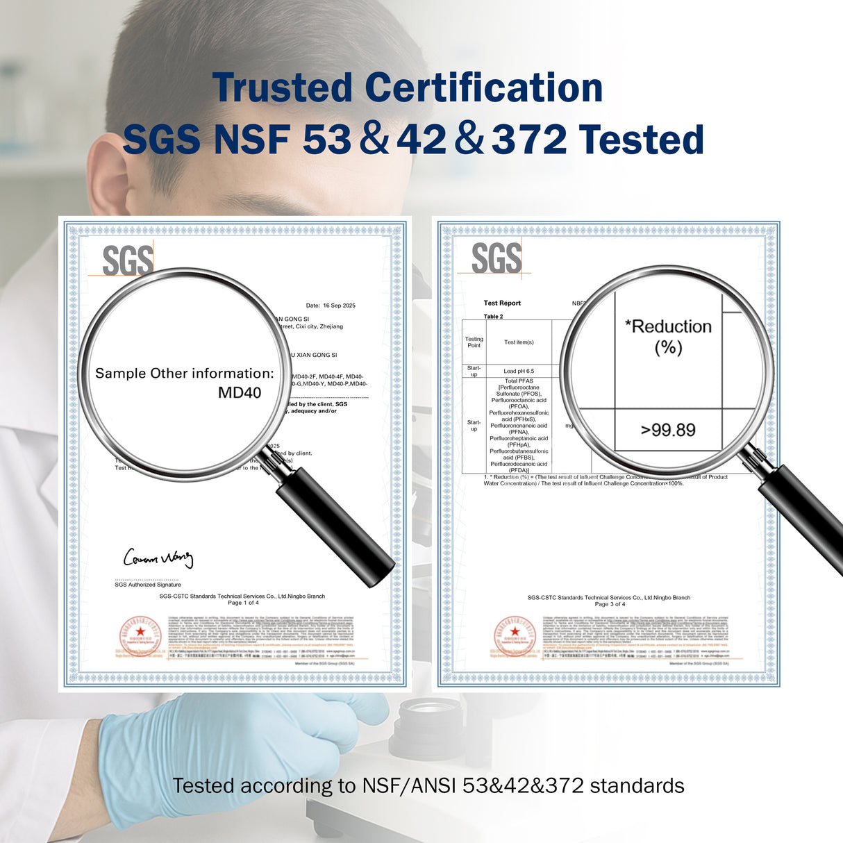 Frizzlife 8-Stage Countertop Water Filter Dispenser, MD40