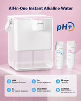 Frizzlife MD40 Alkaline Instant Electric Water Filter Jug with 2 Filters | 6-Month Filters (1514 Litres), 4.2L Countertop Water Filter System, NSF/ANSI 53/42/372, Reduces Chlorine, Lead,PFAS/PFOA/PFOS