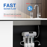 Frizzlife 3-Stage Under Sink Water Filter System SK99-Scale, Direct Connect