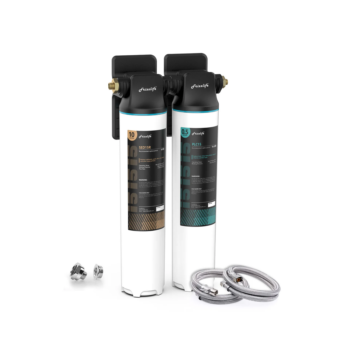 DW15 Under Sink Water Filter System NSF ANSI 53&42 Certified Elements Direct Connect 2 Stage Water Filter