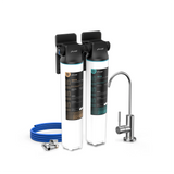 Frizzlife DW10F/DW15F Under Sink Water Filter System with Brushed Nickel Faucet, NSF/ANSI 53&42 Certified Elements