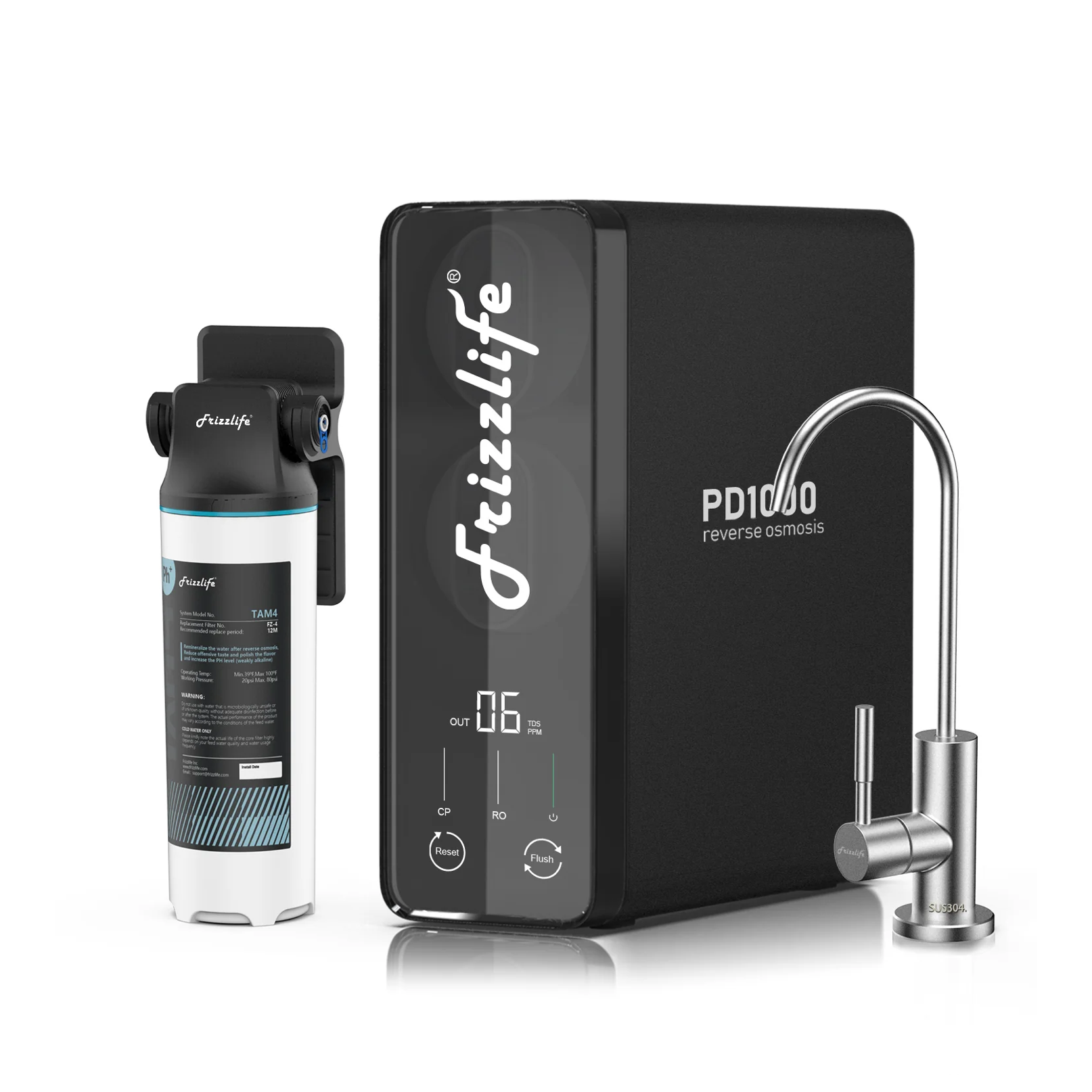 Frizzlife 1000 GPD Tankless Reverse Osmosis Water System, PD1000