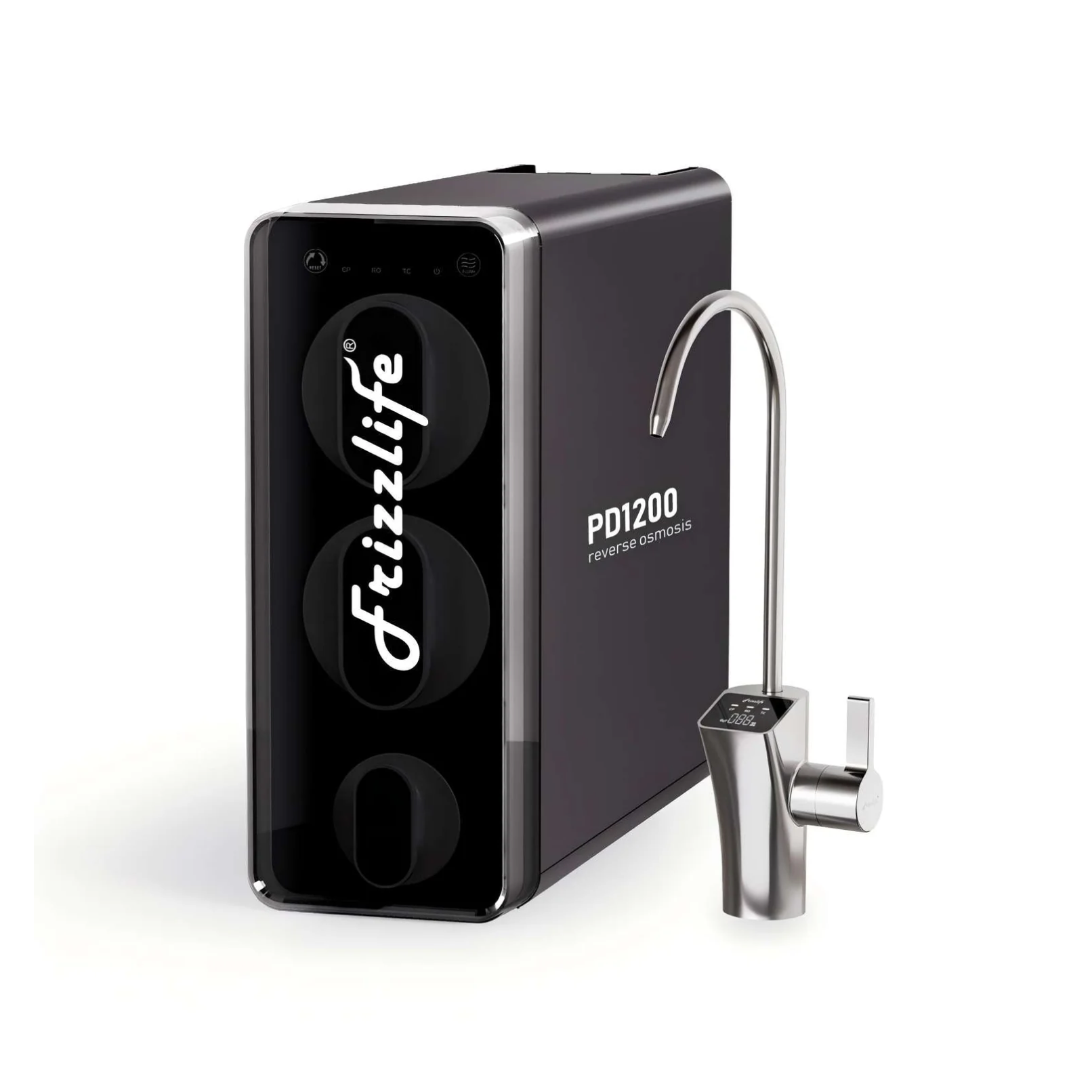 RO Reverse Osmosis Water Filtration System 1200 GPD Fast Flow Under Sink RO Water Filter Tankless Reduces TDS Compact PD1200