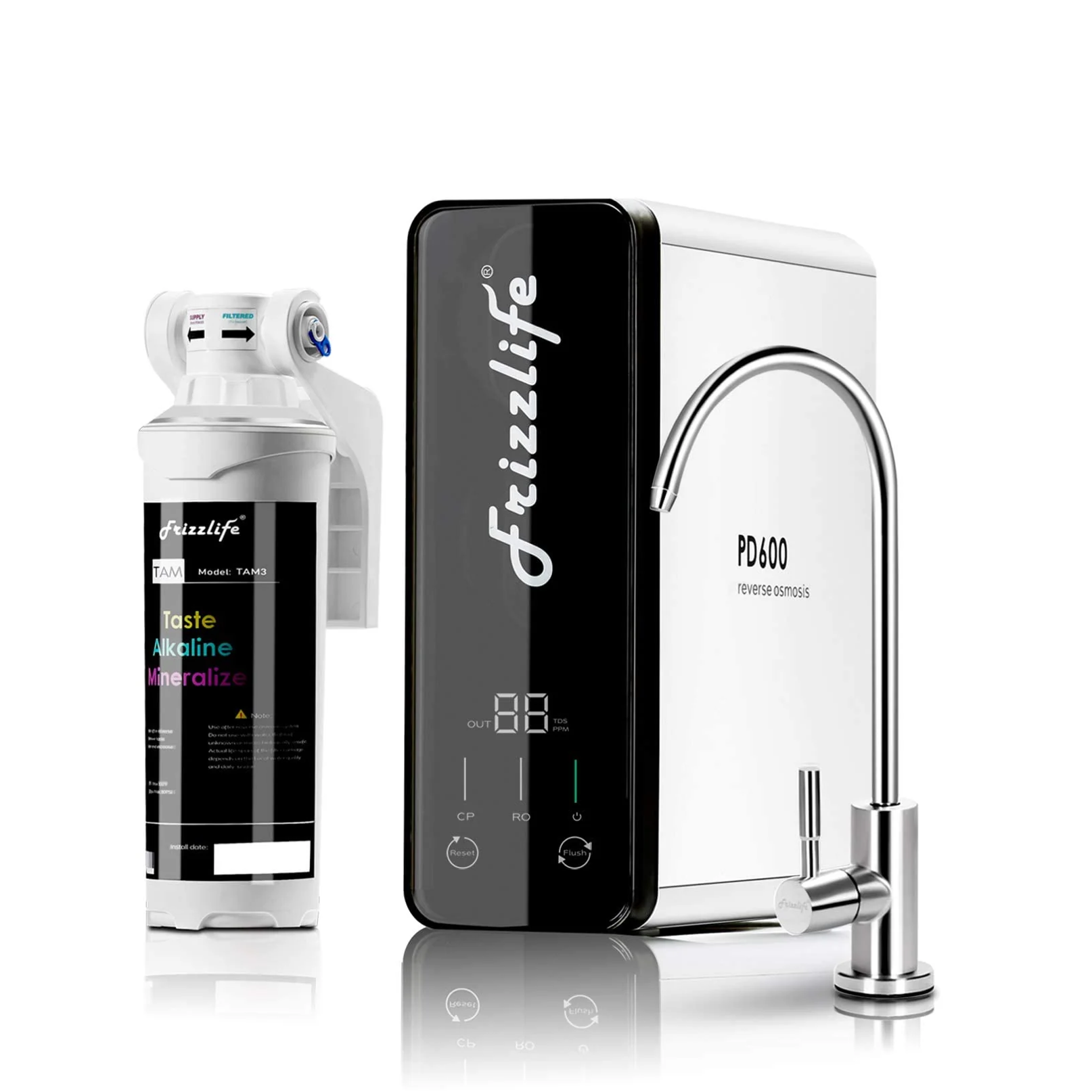 600 GPD Tankless Reverse Osmosis Water System Alkaline & Remineralization PD600 TAM3
