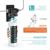 Frizzlife SW10-HF Replacement Housing Kit With PLC10 Filter Cartridge Inside - For SW10 and SW10F Under Sink Water Filter Systems
