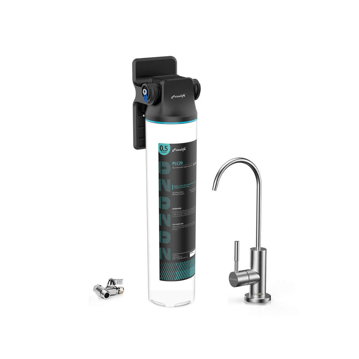 SW20F Direct Connect Under Sink Water Filter System Reduces 99.99% Lead Chlorine Bad Taste & Odor