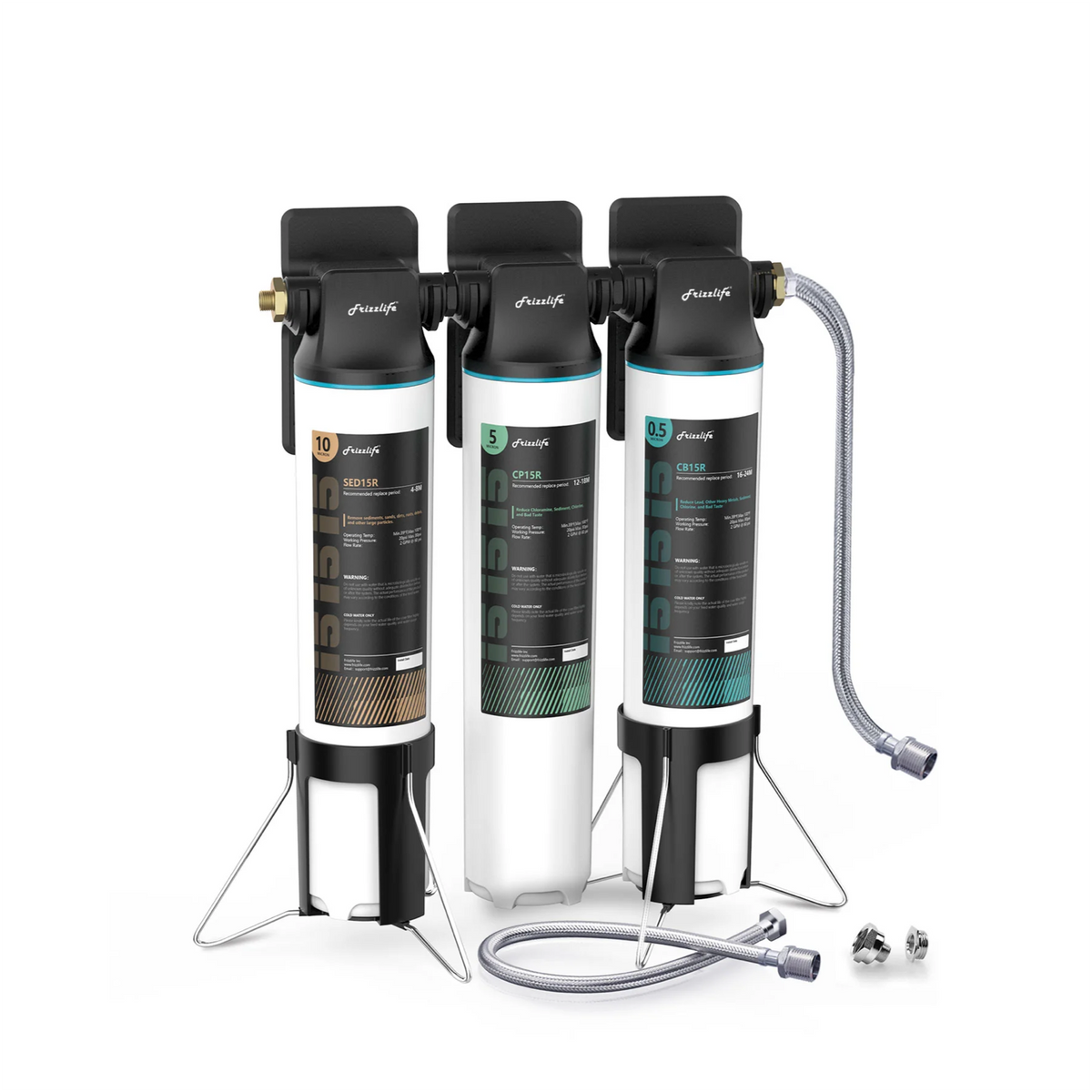 TW15 Under Sink Water Filter System NSF ANSI 53&42 Certified Elements Reduce 99.99% Lead Chlorine Chloramine Fluoride Bad Taste & Odor